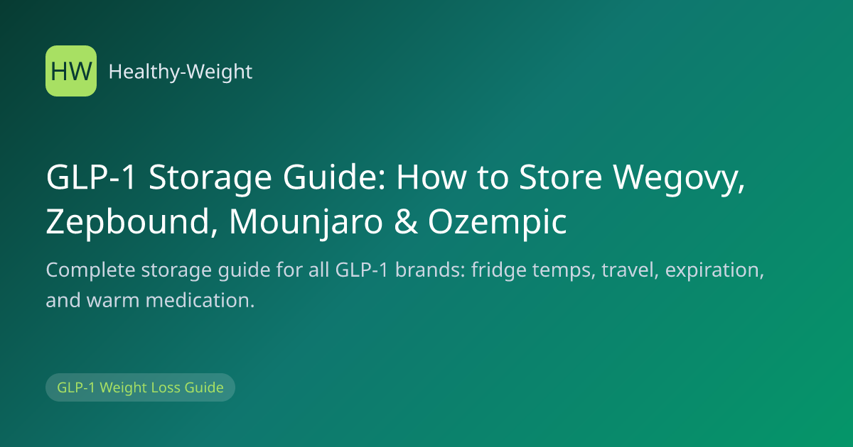 GLP-1 Storage Guide: How to Store Wegovy, Zepbound, Mounjaro & Ozempic